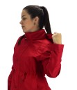 Parka Jaqueta Butu Biru Extra Grande Plus Size Feminino - Vermelho